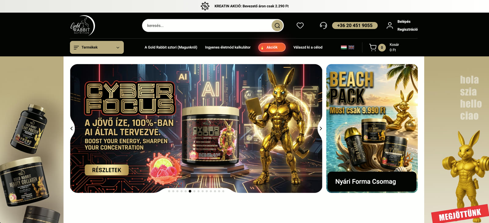 Goldrabbit weboldal referencia